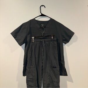 Dark Gray Scrub Set